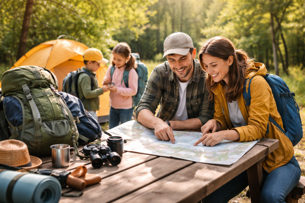 Create a realistic, high-quality, and professional photo-style image for a WordPress blog post about [Family Travel].
The image should clearly and naturally represent a real-life scenario related to [The Complete Backpacking Guide], helping readers easily understand the topic at first glance.
Use a realistic photography style with natural lighting, soft shadows, and a clean environment. The scene should feel authentic, modern, and trustworthy.
The image must match the intent of the content and be relevant to blog readers, creating visual clarity and increasing user engagement.
Do not include any text, logos, brand names, watermarks, faces with recognizable identities, or copyrighted elements.
The image must be Google AdSense-friendly, copyright-free, and fully compliant with Google AdSense content policies.
Avoid sensitive, misleading, exaggerated, or low-quality visuals.
Resolution: high-resolution, optimized for WordPress in-content images, realistic proportions, and SEO-friendly blog usage.
landscape